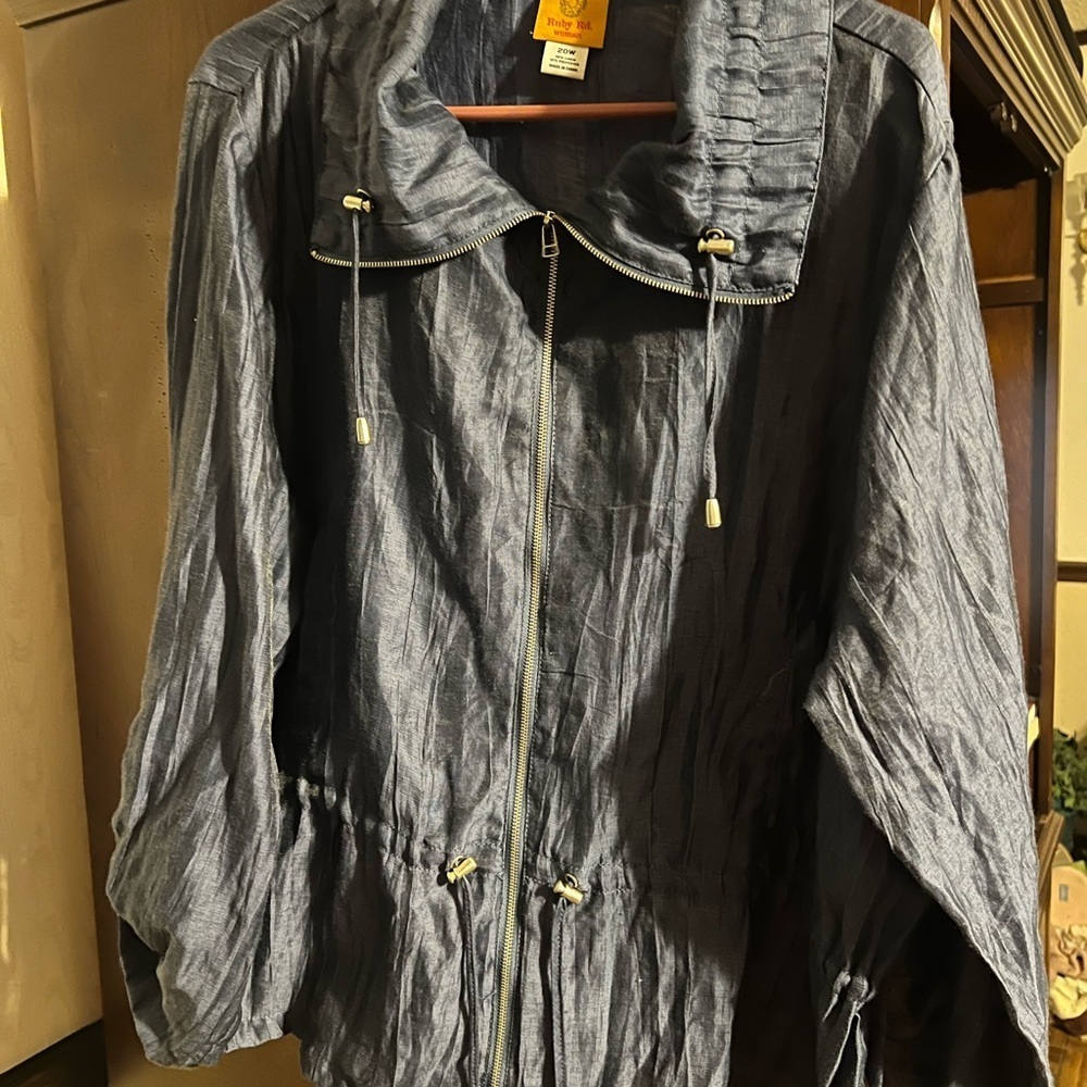 Ruby Rd Blue Utility Jacket with Sporty Style